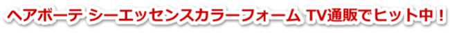 ヘアボーテ シーエッセンスカラーフォーム TV通販でヒット中!泡の白髪染め ヘアボーテ シーエッセンスカラーフォーム TV通販でヒット中!泡の白髪染め